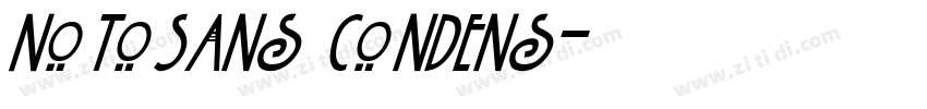 NotoSans Condens字体转换